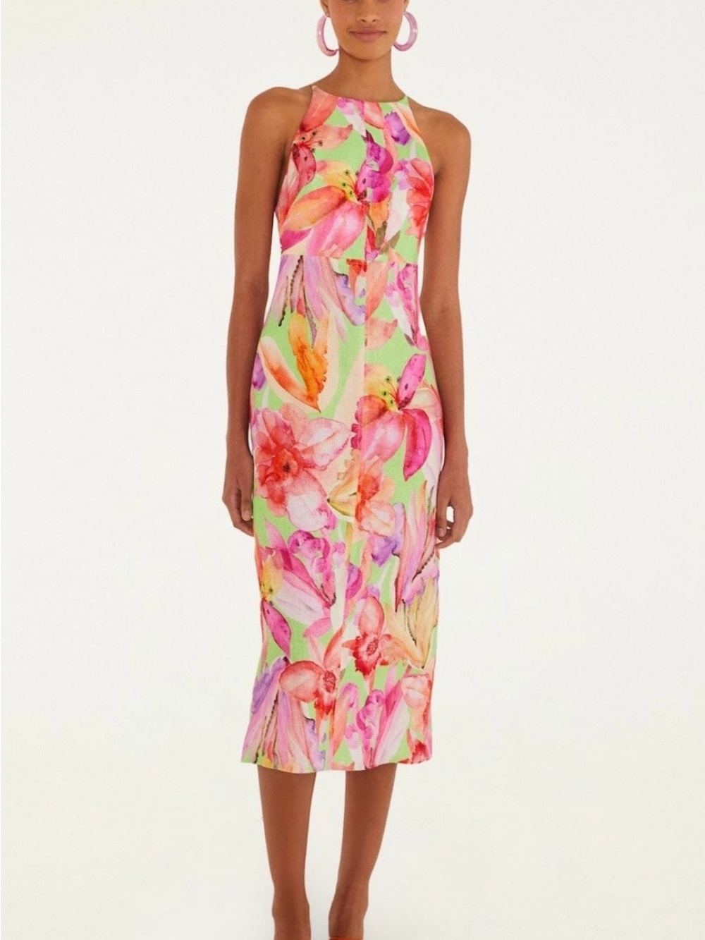 NWT Farm Rio Artsy Flora Midi Dress, size Medium - Picture 1 of 7